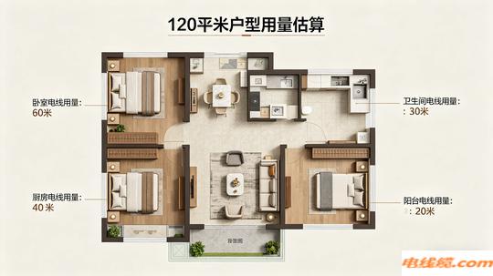 装修电线用量