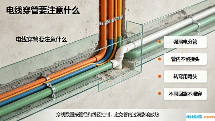 电线穿管要注意什么？一根管能穿几根电线？