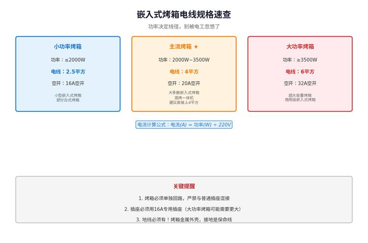 嵌入式烤箱用几平方电线？需要单独走专线吗？