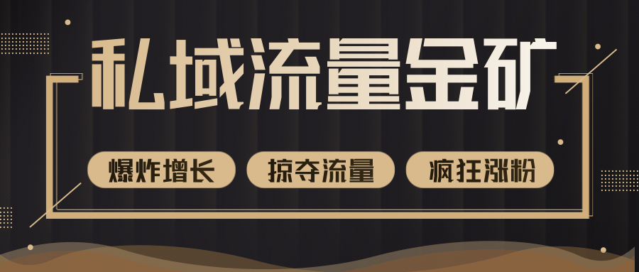图片[1]-价值2200元私域流量的金矿，循环获取各大媒体精准流量，无限复制网红的精准流量！