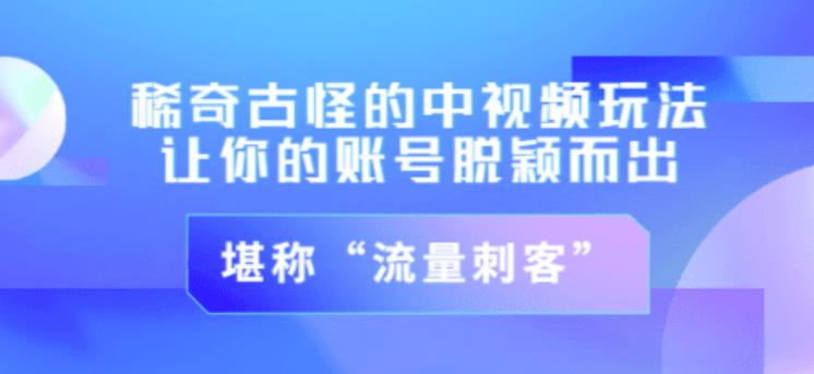 图片[1]-不讲李·稀奇古怪的冷门中视频冷门玩法，让你的账号脱颖而出，成为流量刺客！（图文+视频）