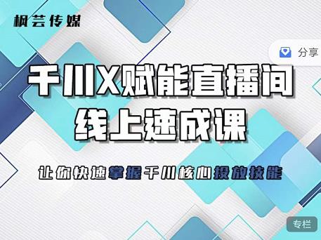 图片[1]-枫芸传媒-线上千川提升课，提升千川认知，提升千川投放效果