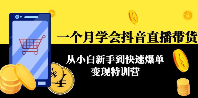 图片[1]-一个月学会抖音直播带货：从小白新手到快速爆单变现特训营(63节课)